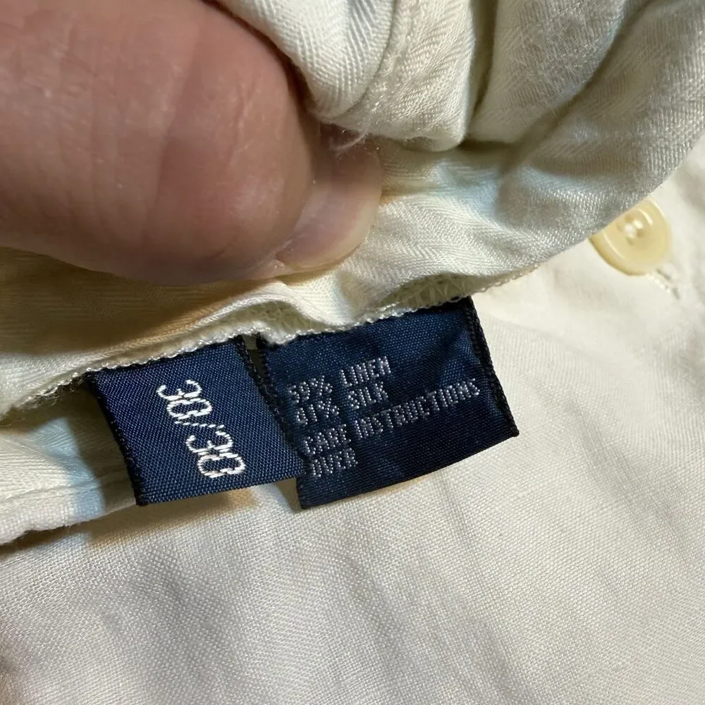 Vintage Polo Ralph Lauren Linen Silk Trousers Classic Fit Men’s 30x30 Breathable